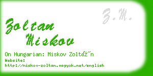 zoltan miskov business card